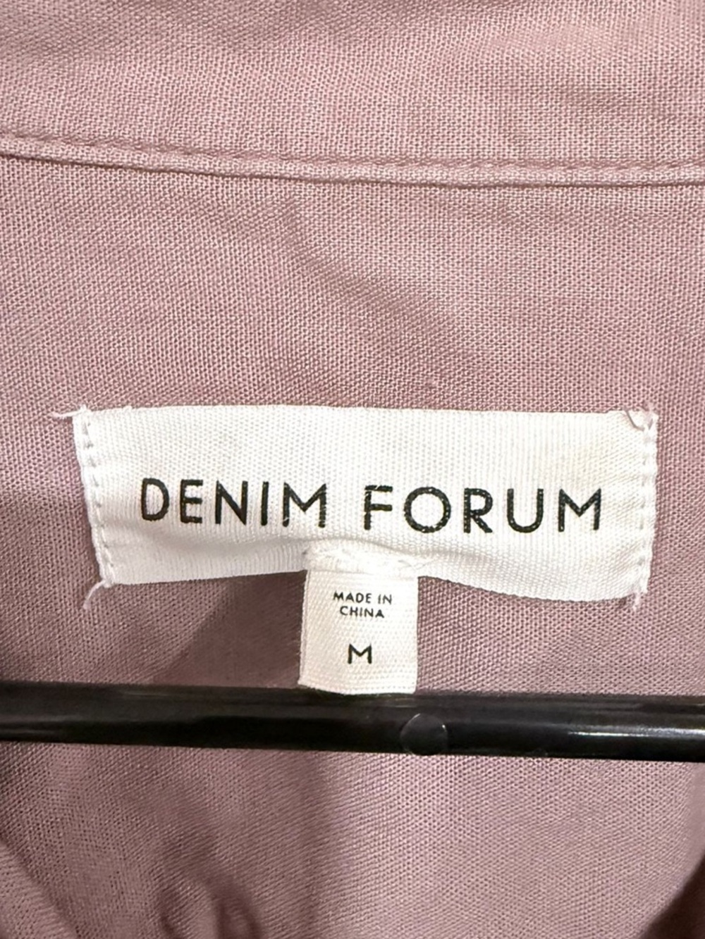 Denim Forum Mauve Puff Sleeve Button-Up Shirt Size M - Picture 4 of 6